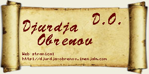 Đurđa Obrenov vizit kartica